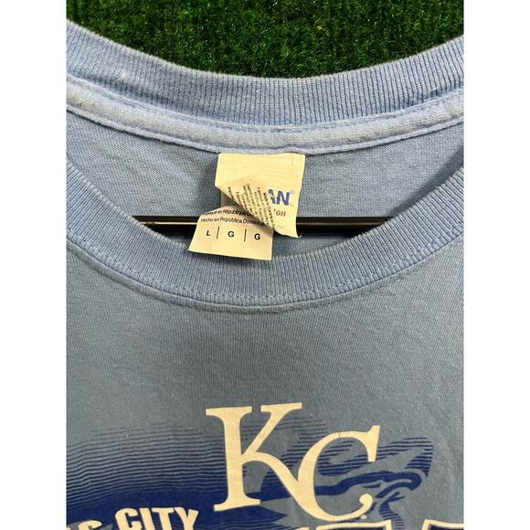 2015 Kansas City Royals MLB Baby Blue Sz Large T-Shirt Unisex - Picture 3 of 7